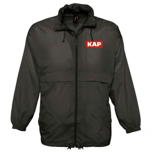 32000 KAP Black Fleece Windbreaker Jacket