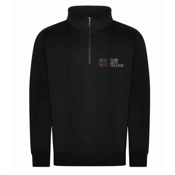 RX305 The Cube Art Collage Pro 1/4 Neck Zip Sweatshirt
