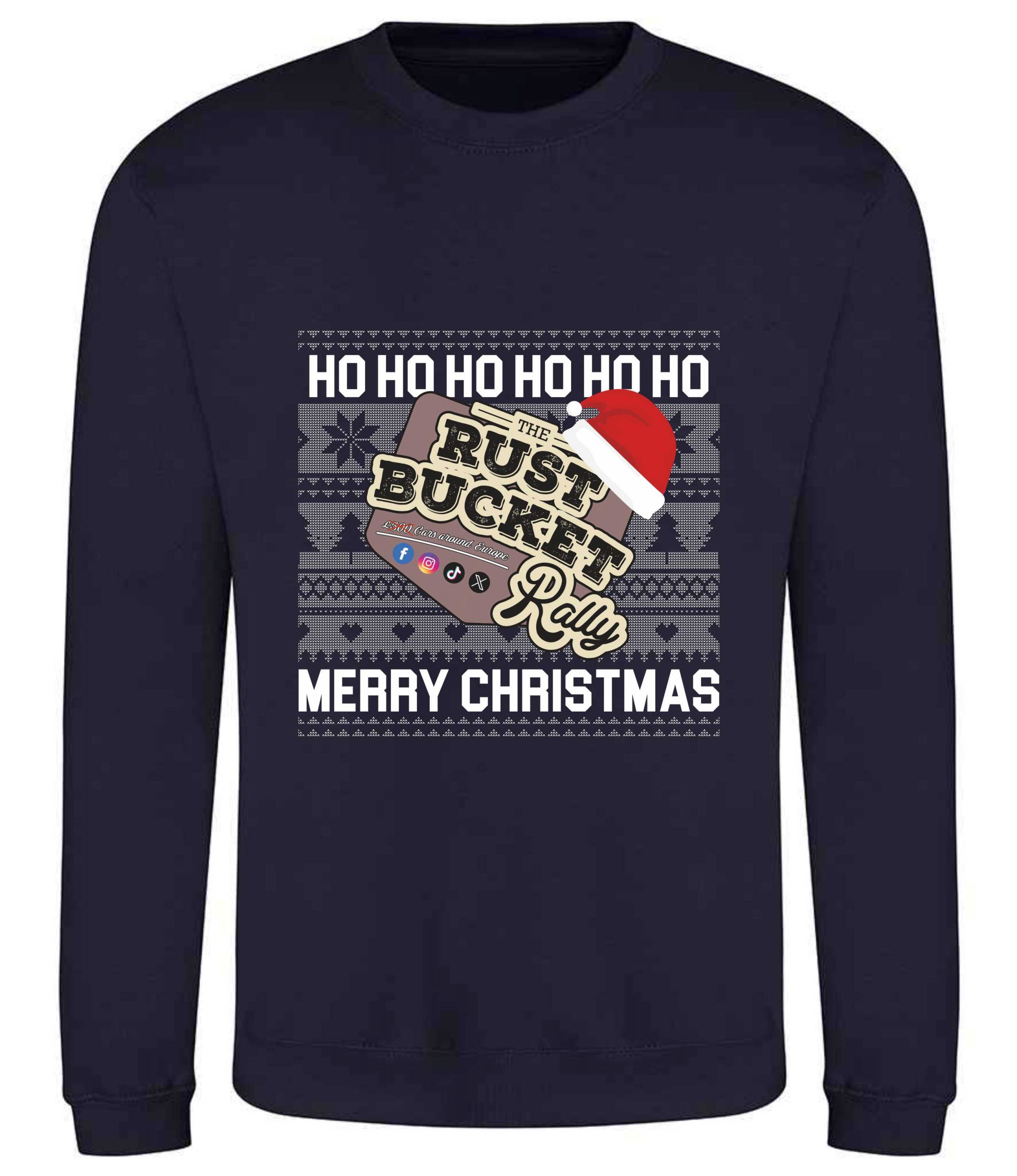 Rust Bucket Rally - Christmas Jumper - Navy
