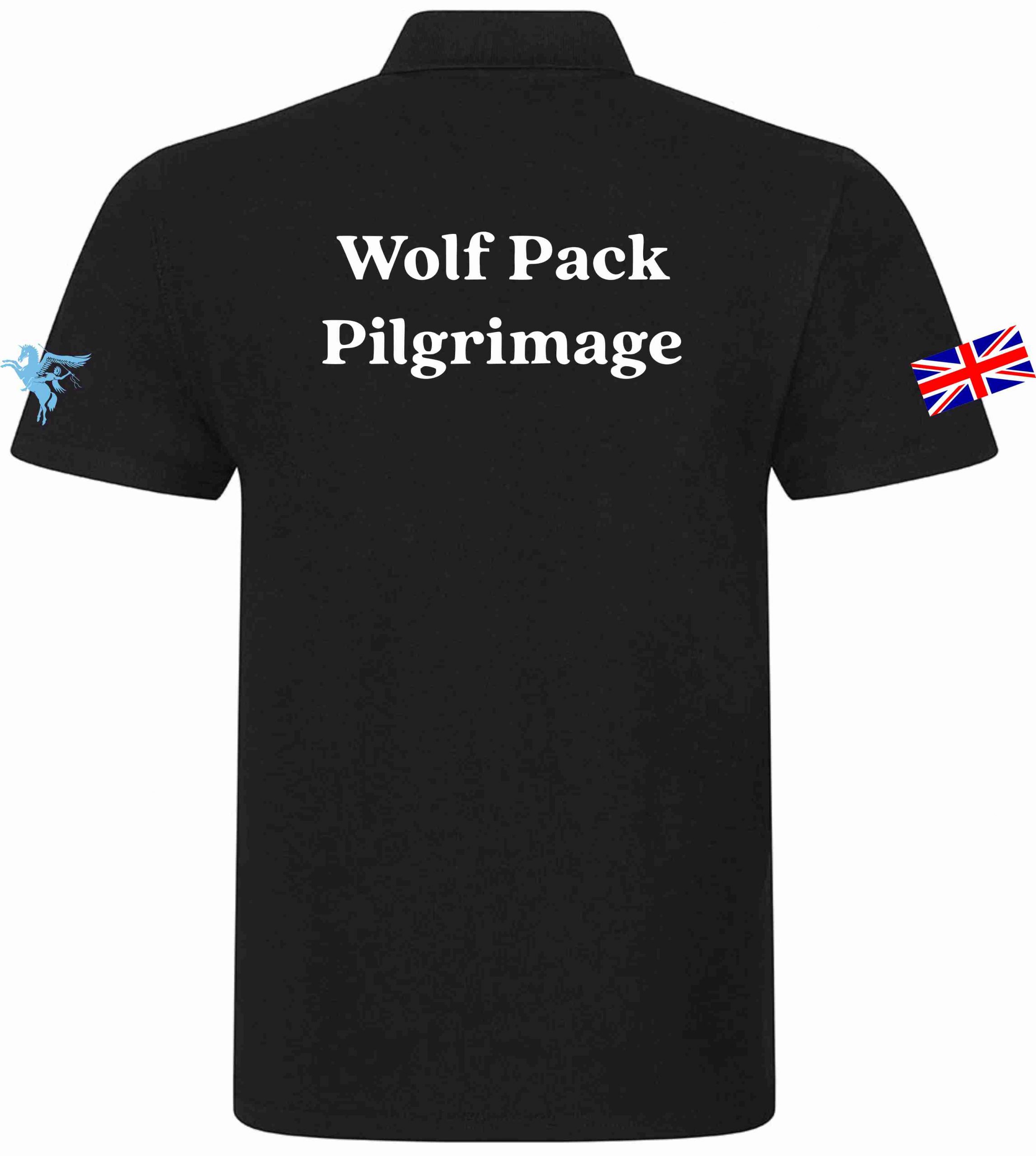Wolf Pack Polo Shirt - Black - Image 2