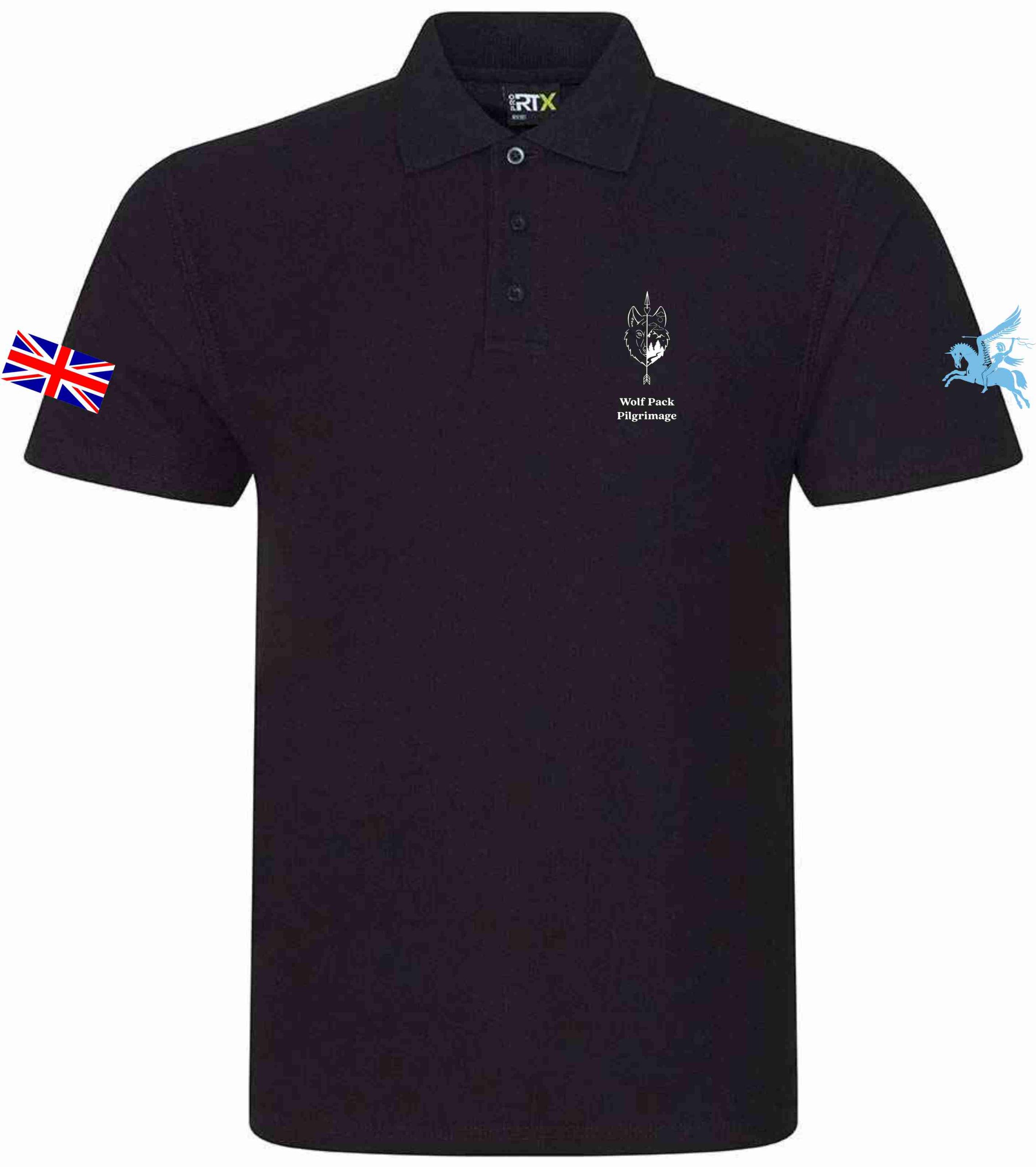 Wolf Pack Polo Shirt - Black