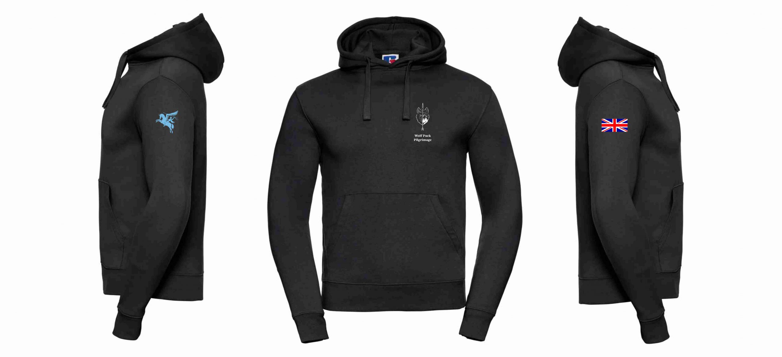 Wolf Pack Hoodie - Black